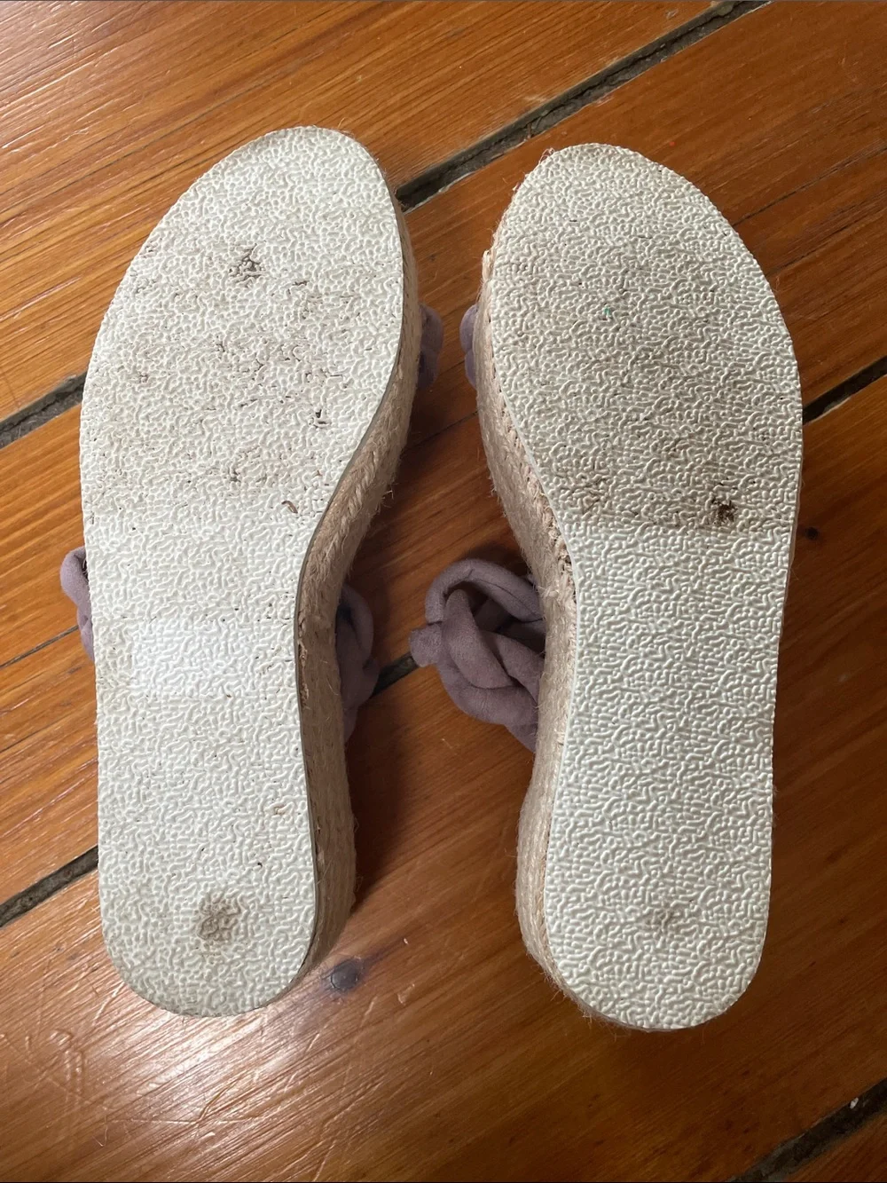 Sbicca Braided Espadrille Platform Slides in Mauve